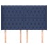 Cabecero con orejas de tela azul 163x16x118/128