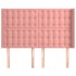 Cabecero con orejas de terciopelo rosa 147x16x118/128
