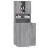 Armario para lavadora madera contrachapada gris