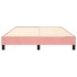 Estructura de cama sin colchón terciopelo rosa 140x200