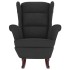 Sillón mecedora patas madera y taburete terciopelo