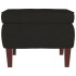 Sillón mecedora patas madera y taburete terciopelo
