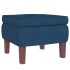 Sillón mecedora patas madera y taburete terciopelo