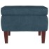 Sillón mecedora patas madera y taburete terciopelo