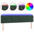 Cabecero con LED de terciopelo verde oscuro 200x7x78/88