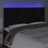 Cabecero con luces LED terciopelo negro 160x5x118/128