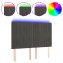 Cabecero con luces LED terciopelo gris oscuro 144x5x118/128
