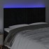 Cabecero con luces LED terciopelo negro 160x5x118/128