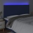 Cabecero con luces LED tela azul 180x5x118/128