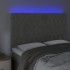 Cabecero con luces LED terciopelo gris claro 144x7x118/128
