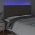Cabecero con luces LED tela gris taupe 180x5x118/128