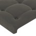 Cabecero con luces LED terciopelo gris oscuro 180x5x118/128