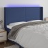Cabecero con LED de tela azul 183x16x118/128