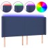 Cabecero con LED de tela azul 183x16x118/128