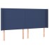 Cabecero con LED de tela azul 183x16x118/128