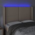 Cabecero con LED cuero sintético capuchino