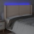 Cabecero con LED cuero sintético capuchino