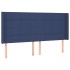 Cabecero con LED de tela azul 203x16x118/128