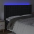 Cabecero con LED cuero sintético negro 163x16x118/128