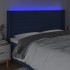 Cabecero con LED de tela azul 163x16x118/128