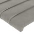Cabecero con LED de terciopelo gris claro 163x16x118/128