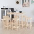 Set de bar 7 piezas madera maciza de