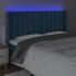 Cabecero con LED de terciopelo azul oscuro 203x16x118/128