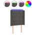 Cabecero con LED de terciopelo gris oscuro 83x16x118/128