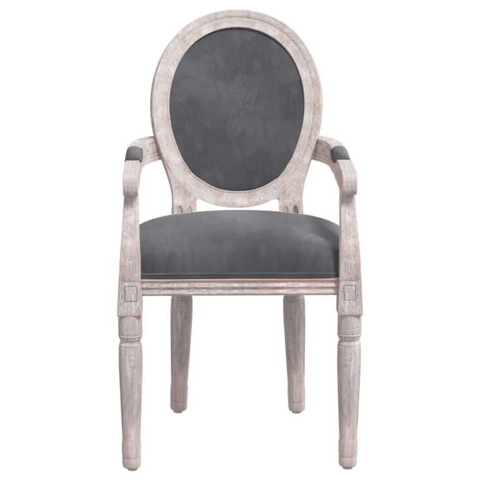 Silla de comedor terciopelo gris oscuro