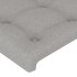 Cabecero con LED de tela gris claro 203x16x118/128