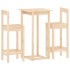 Set de bar 3 piezas madera maciza de
