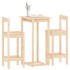 Set de bar 3 piezas madera maciza de