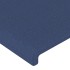 Estructura de cama sin colchón tela azul 90x200