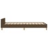Estructura de cama sin colchón tela marrón oscuro 100x200