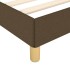Estructura de cama sin colchón tela marrón oscuro 100x200