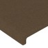 Estructura de cama sin colchón tela marrón oscuro 100x200