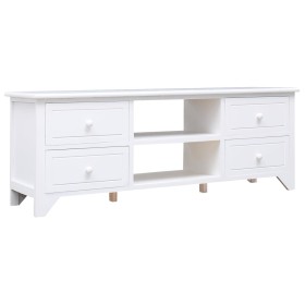 Mueble para TV madera maciza de paulownia blanco 108x30x40