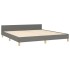 Cama sin colchón de tela gris oscuro 180x200