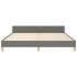 Cama sin colchón de tela gris oscuro 180x200