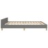 Cama sin colchón de tela gris oscuro 180x200