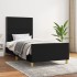 Estructura de cama sin colchón tela negro 90x190