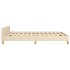 Cama sin colchón tela color crema 140x190