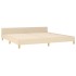 Cama sin colchón tela color crema 200x200