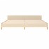 Cama sin colchón tela color crema 200x200