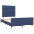 Estructura de cama sin colchón tela azul 120x200