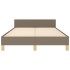 Estructura de cama sin colchón tela gris taupe 120x200