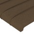 Estructura de cama sin colchón tela marrón oscuro 80x200
