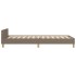 Estructura de cama sin colchón tela gris taupe 90x190