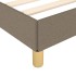 Estructura de cama sin colchón tela gris taupe 90x190