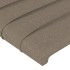 Estructura de cama sin colchón tela gris taupe 90x190